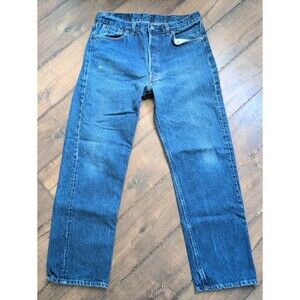 Vintage 80's 90's Levis 501 Made In USA Jeans Batwing Paper Tag 36x30 Small E